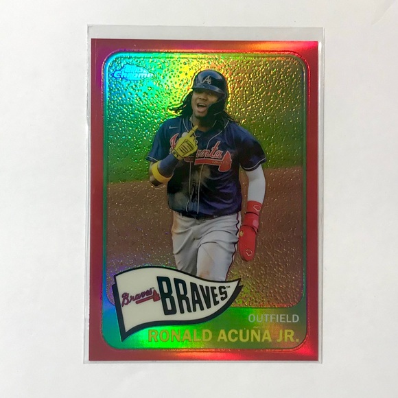 Ronald Acuna Jr Topps Chrome MLB Baseball Card /70 - Picture 2 of 4